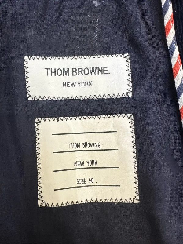 Thom Browne Thom Browne Navy Blue Cotton Long Sleeve Jacket 0089 Size US S / EU 44-46 / 1 - 9 Thumbnail