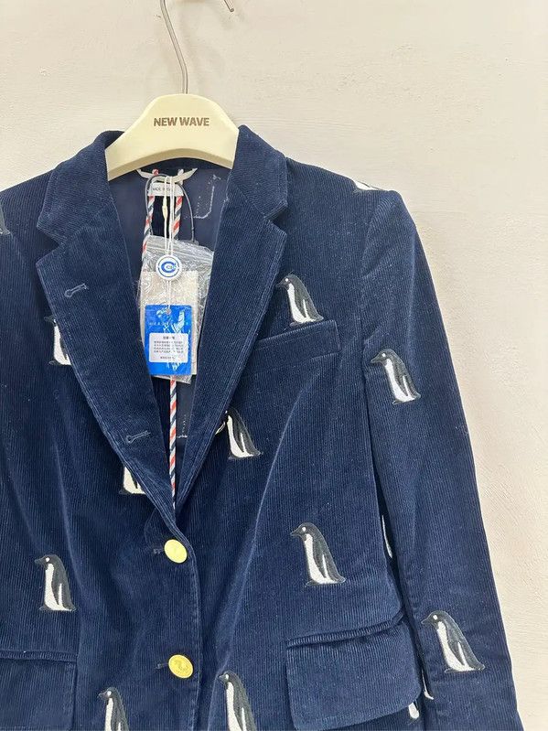 Thom Browne Thom Browne Navy Blue Cotton Long Sleeve Jacket 0089 Size US S / EU 44-46 / 1 - 6 Thumbnail