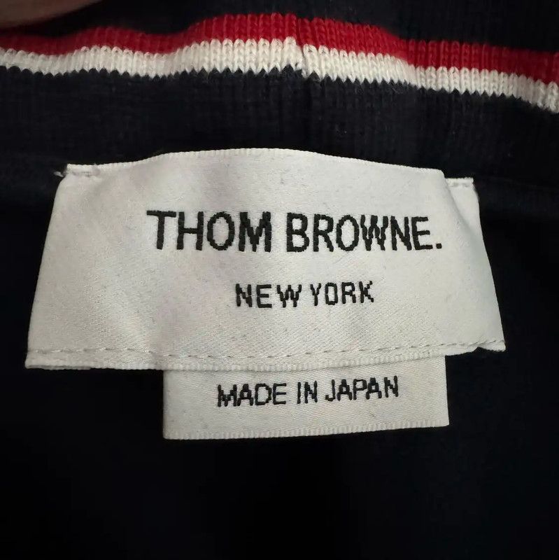 Thom Browne Thom Browne Navy Cotton Embroidered Casual Pants 0089 Size US 27 - 4 Thumbnail