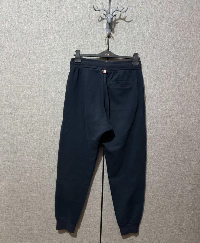 Thom Browne Thom Browne Navy Cotton Embroidered Casual Pants 0089 Size US 27 - 2 Thumbnail
