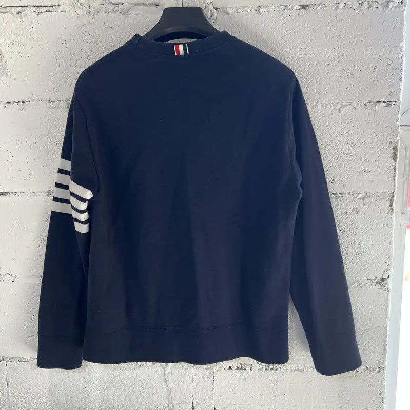 Thom Browne Thom Browne Navy Cotton Men's Sweatshirt 0089 Size US M / EU 48-50 / 2 - 2 Thumbnail