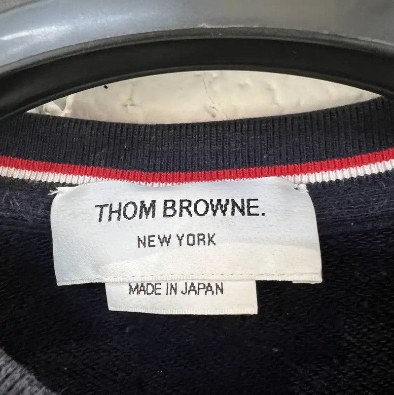 Thom Browne Thom Browne Navy Cotton Men's Sweatshirt 0089 Size US M / EU 48-50 / 2 - 4 Thumbnail