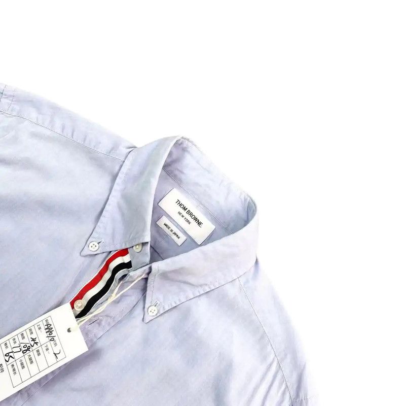 Thom Browne Thom Browne Blue Cotton Long Sleeve Shirt 0089 Size US M / EU 48-50 / 2 - 3 Thumbnail