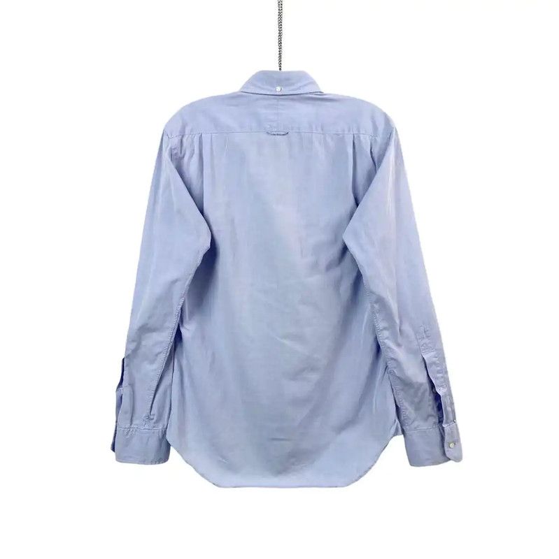 Thom Browne Thom Browne Blue Cotton Long Sleeve Shirt 0089 Size US M / EU 48-50 / 2 - 2 Thumbnail