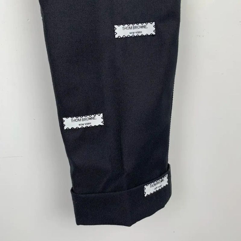Thom Browne Thom Browne Black Wool Casual Pants for Men 0089 Size US 26 / EU 42 - 4 Thumbnail