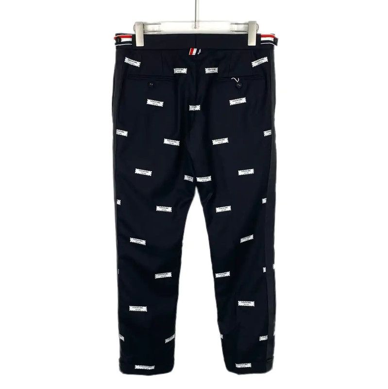 Thom Browne Thom Browne Black Wool Casual Pants for Men 0089 Size US 26 / EU 42 - 2 Thumbnail