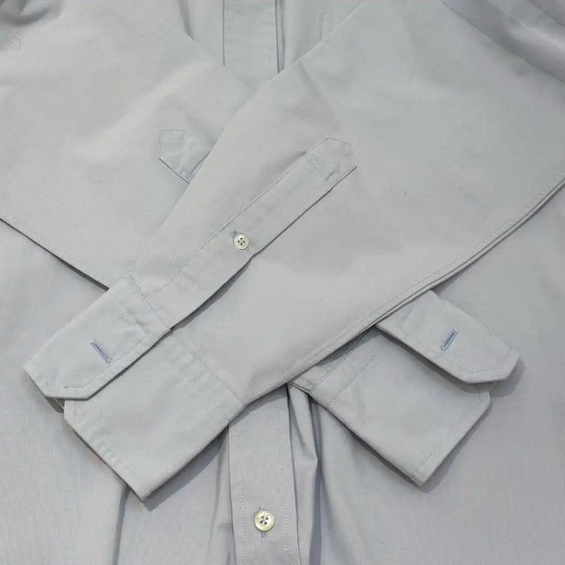 Thom Browne Thom Browne Long Sleeve Striped Shirt in Light Blue 0089 Size US M / EU 48-50 / 2 - 5 Thumbnail