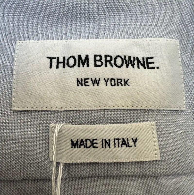 Thom Browne Thom Browne Long Sleeve Striped Shirt in Light Blue 0089 Size US M / EU 48-50 / 2 - 6 Thumbnail
