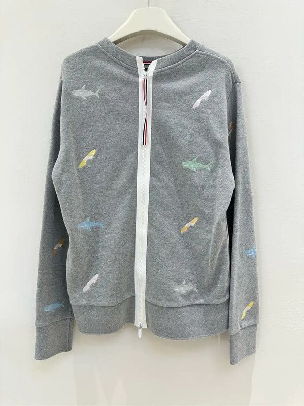 Thom Browne Thom Browne Gray Long Sleeve Cotton Sweatshirt 0089 Size US L / EU 52-54 / 3 - 2 Thumbnail