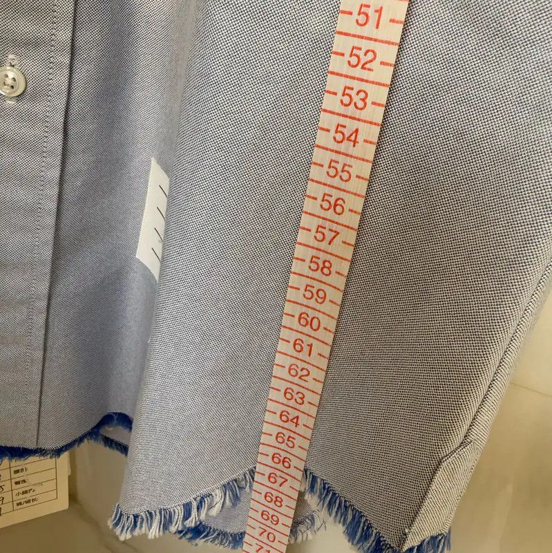 Thom Browne Thom Browne Light Blue Striped Long Sleeve Shirt 0089 Size US S / EU 44-46 / 1 - 7 Thumbnail