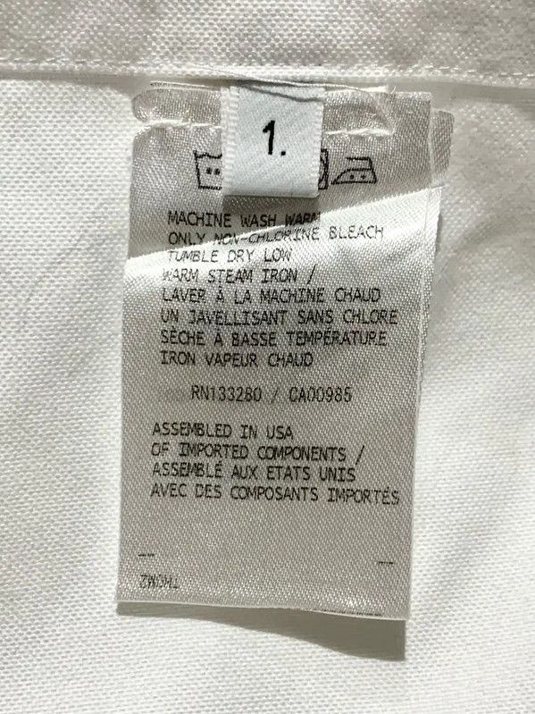 Thom Browne Thom Browne White Cotton Men's Shirt 0089 Size US S / EU 44-46 / 1 - 7 Thumbnail