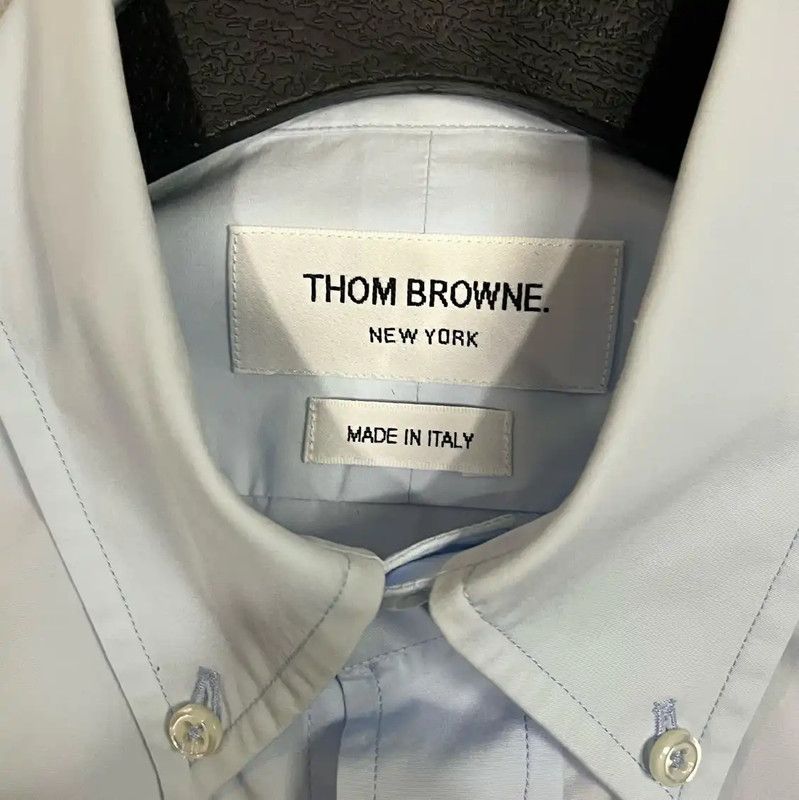 Thom Browne Thom Browne Men's Light Blue Cotton Shirt 0089 Size US M / EU 48-50 / 2 - 3 Thumbnail