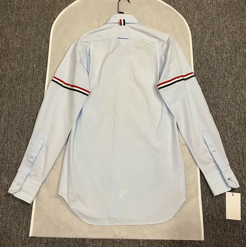 Thom Browne Thom Browne Men's Light Blue Cotton Shirt 0089 Size US M / EU 48-50 / 2 - 2 Thumbnail
