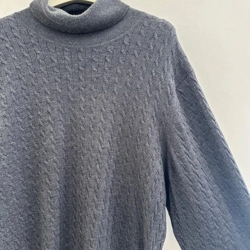 Thom Browne Thom Browne Gray Wool Striped Long Sleeve Sweater 0089 Size US XXL / EU 58 / 5 - 4 Thumbnail