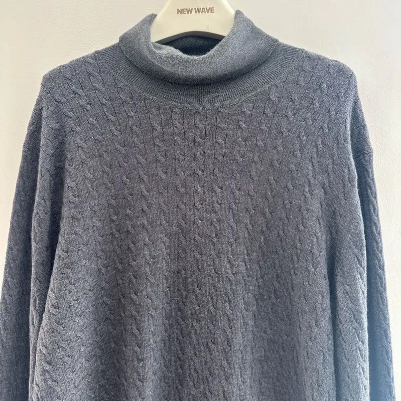 Thom Browne Thom Browne Gray Wool Striped Long Sleeve Sweater 0089 Size US XXL / EU 58 / 5 - 2 Thumbnail