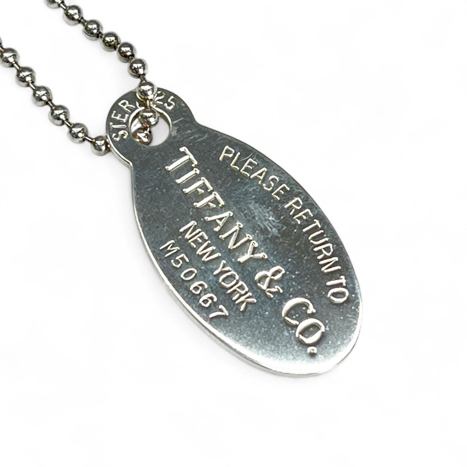 Tiffany & Co. Tiffany & Co. Tiffany&Co. Oval Tag Silver Necklace Metal Necklace DUTY FREE for USA Size ONE SIZE - 4 Thumbnail