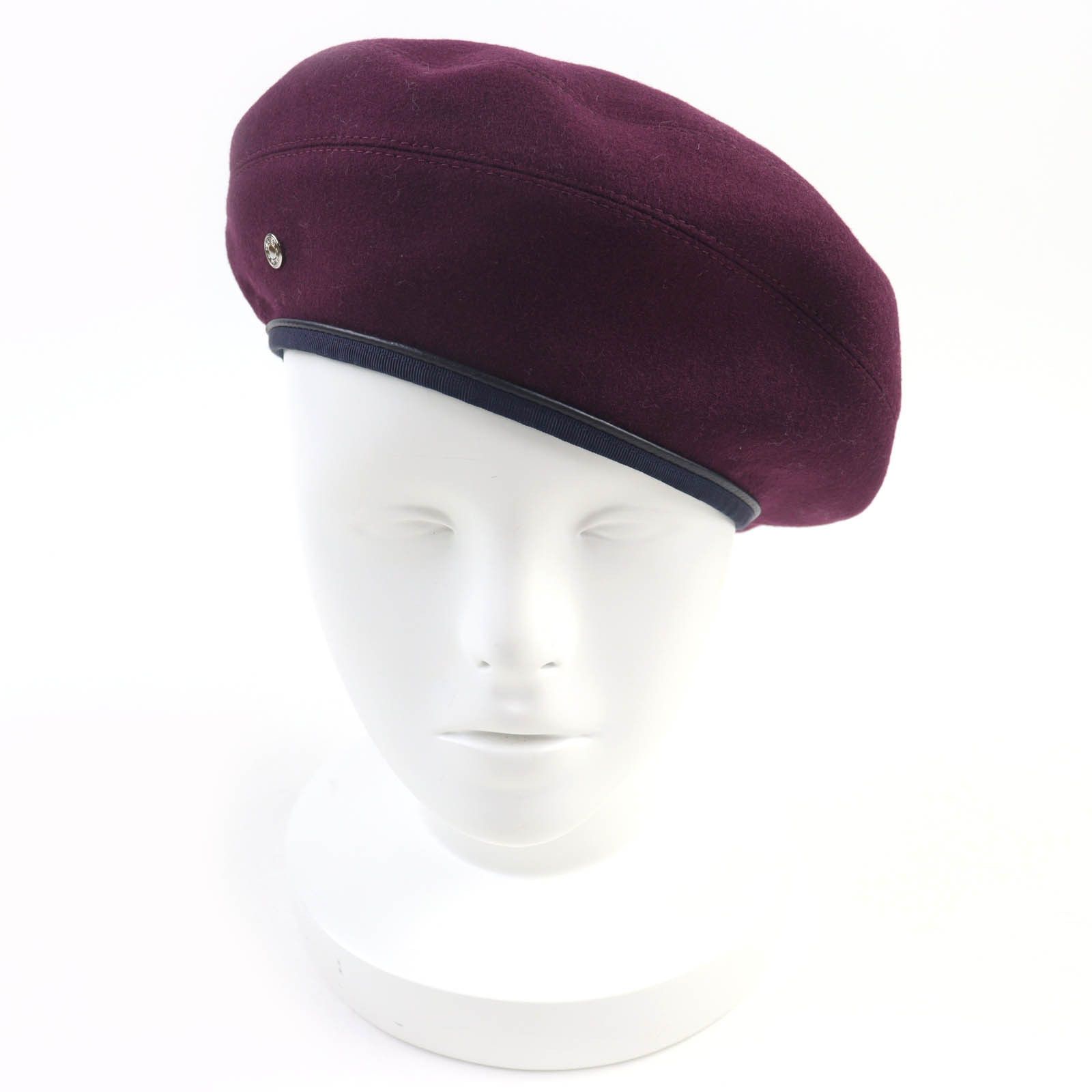 Hermes Hermes Hermes Santreno Leather Cashmere Beret Leather Hats DUTY FREE for USA Size ONE SIZE - 2 Thumbnail