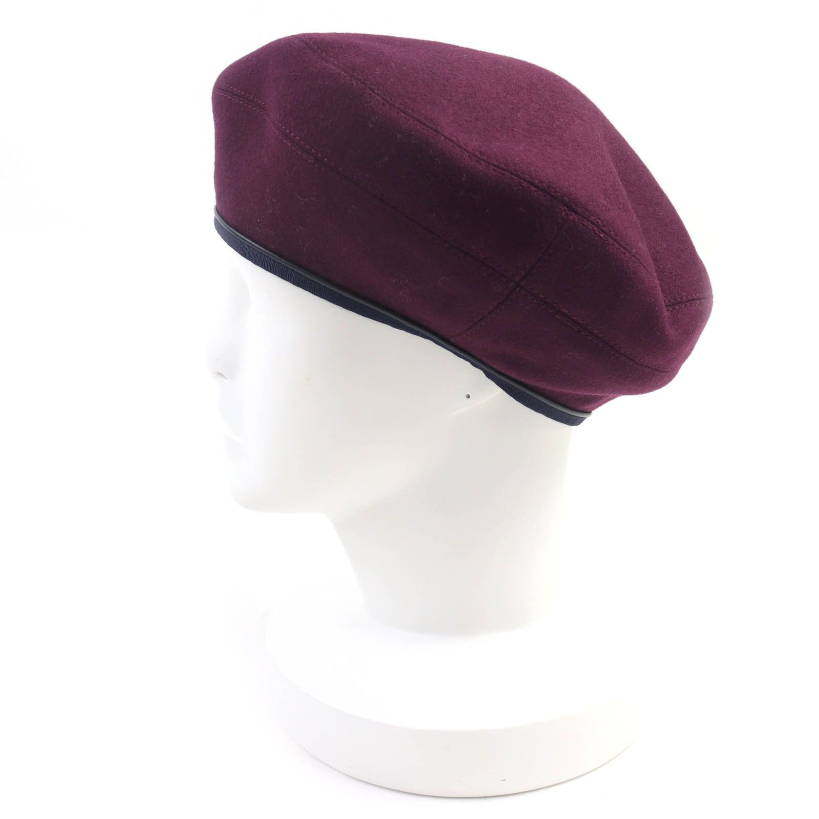 Hermes Hermes Hermes Santreno Leather Cashmere Beret Leather Hats DUTY FREE for USA Size ONE SIZE - 3 Thumbnail