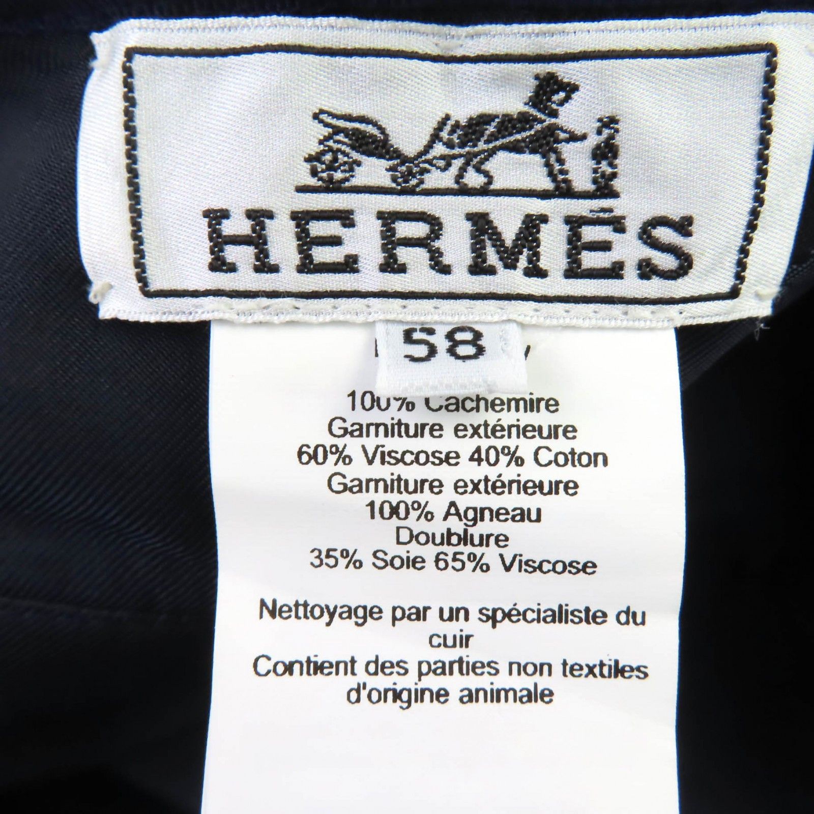 Hermes Hermes Hermes Santreno Leather Cashmere Beret Leather Hats DUTY FREE for USA Size ONE SIZE - 8 Thumbnail