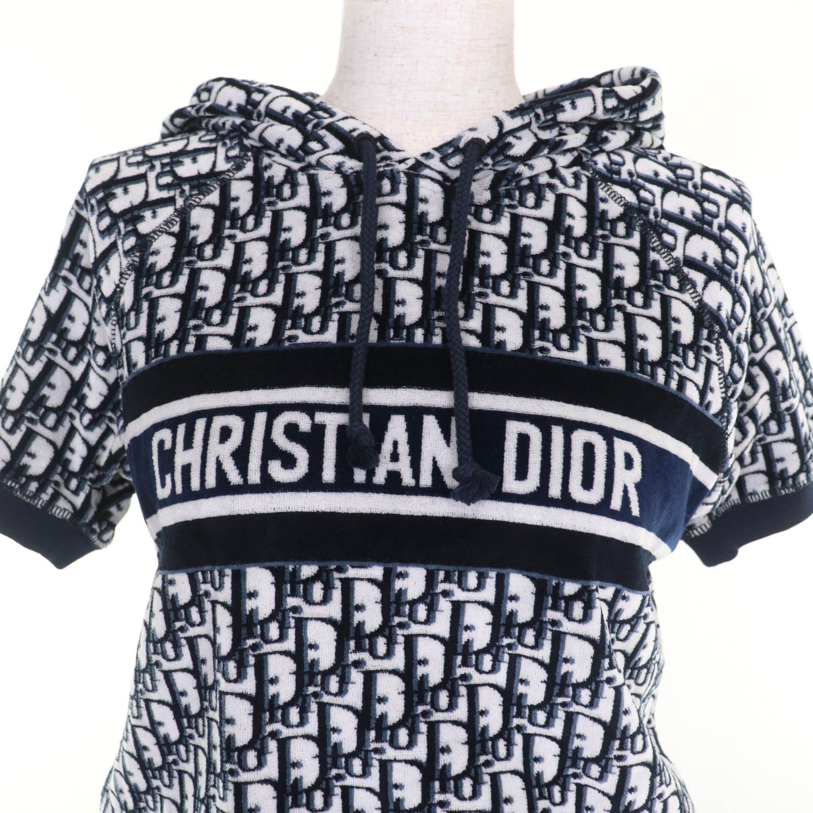 Dior Dior Christian Dior Oblique Velour Dress Cotton Dresses 123R02A4022 DUTY FREE for USA Size ONE SIZE - 4 Thumbnail