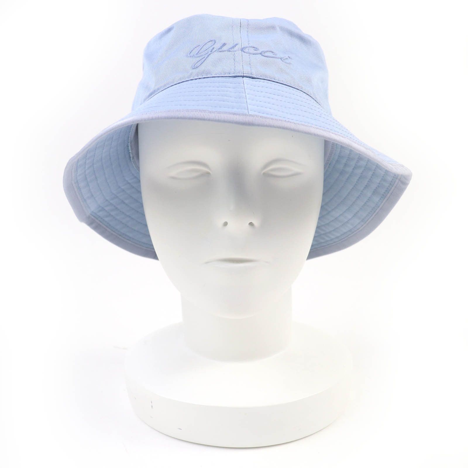 Gucci Gucci Gucci Embroidered Logo Cotton Bucket Hat Cotton Hats 782733 DUTY FREE for USA Size ONE SIZE - 3 Thumbnail