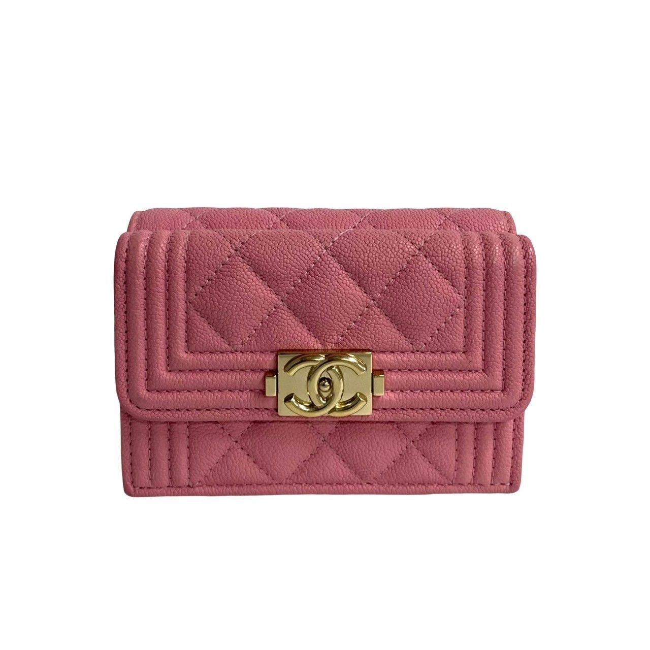 Chanel Chanel Chanel Boy Chanel Caviar Wallet Leather Short Wallet DUTY FREE for USA Size ONE SIZE - 2 Thumbnail