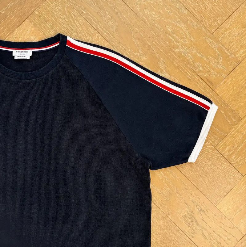 Thom Browne Thom Browne Navy Wool Men's T-Shirt 0089 Size US S / EU 44-46 / 1 - 5 Thumbnail