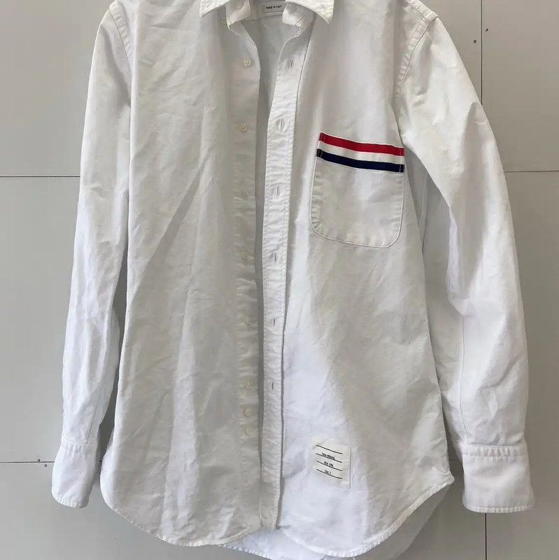 Thom Browne Thom Browne Classic White Cotton Men's Shirt 0089 Size US XS / EU 42 / 0 - 2 Thumbnail