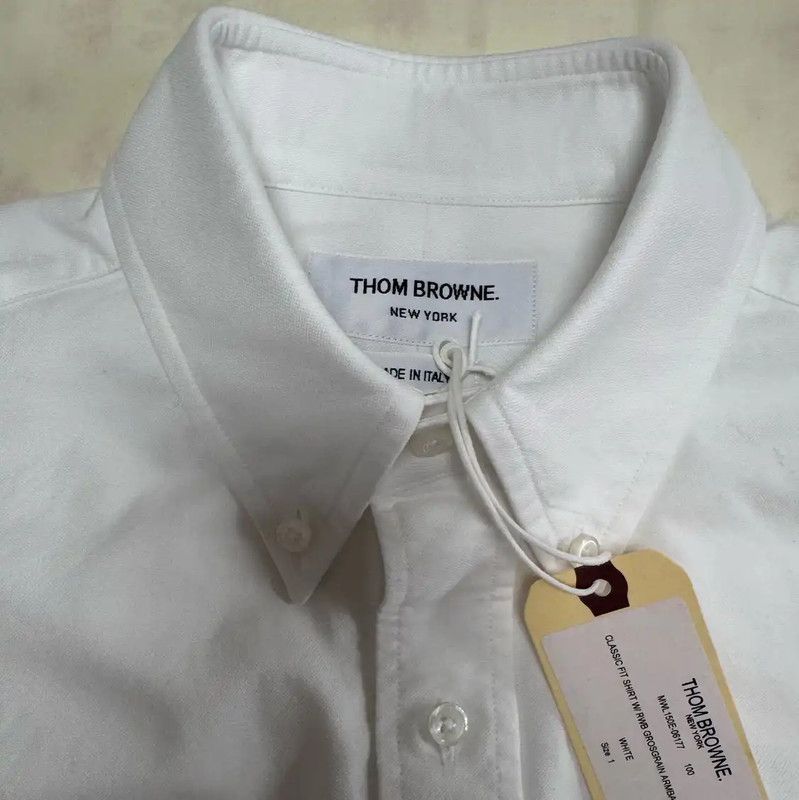 Thom Browne Thom Browne Long Sleeve Striped Cotton Shirt 0089 Size US S / EU 44-46 / 1 - 3 Thumbnail