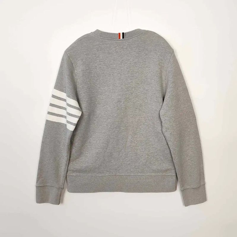 Thom Browne Thom Browne Gray Cotton Men's Sweatshirt 0089 Size US M / EU 48-50 / 2 - 2 Thumbnail