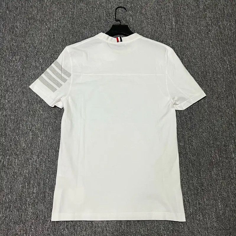 Thom Browne Thom Browne White Cotton Men's T-Shirt 0089 Size US M / EU 48-50 / 2 - 2 Thumbnail