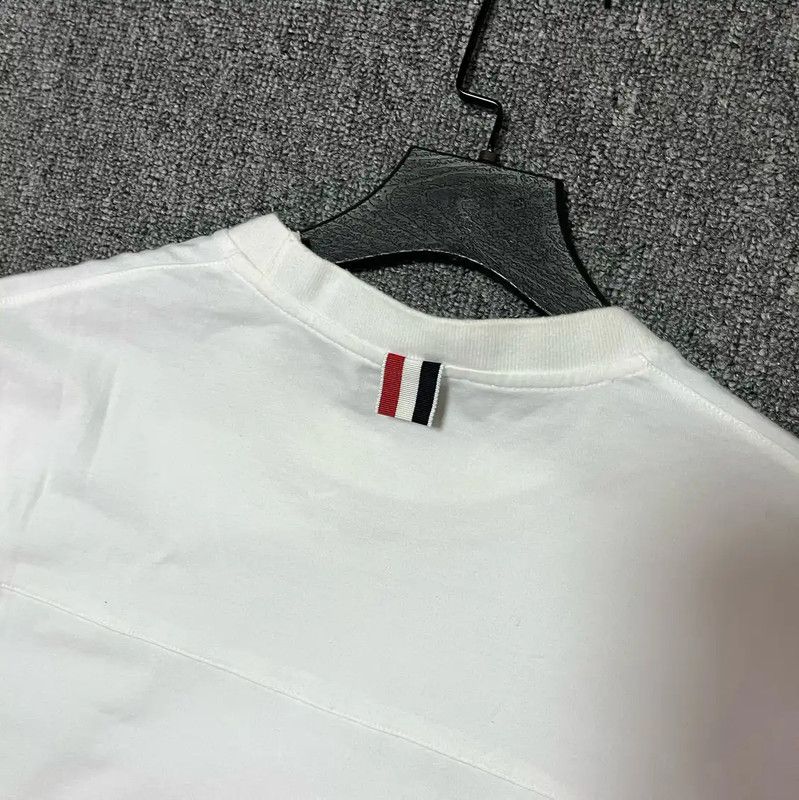Thom Browne Thom Browne White Cotton Men's T-Shirt 0089 Size US M / EU 48-50 / 2 - 4 Thumbnail