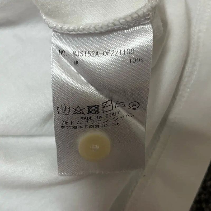Thom Browne Thom Browne White Cotton Men's T-Shirt 0089 Size US M / EU 48-50 / 2 - 6 Thumbnail