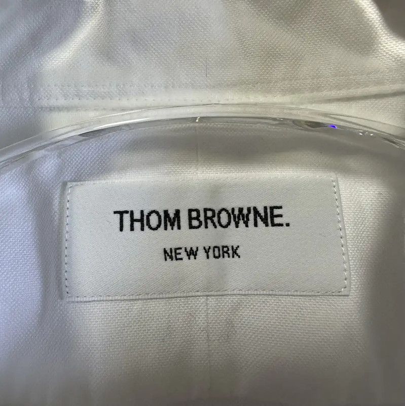 Thom Browne Thom Browne White Long Sleeve Shirt for Men 0089 Size US XXL / EU 58 / 5 - 3 Thumbnail