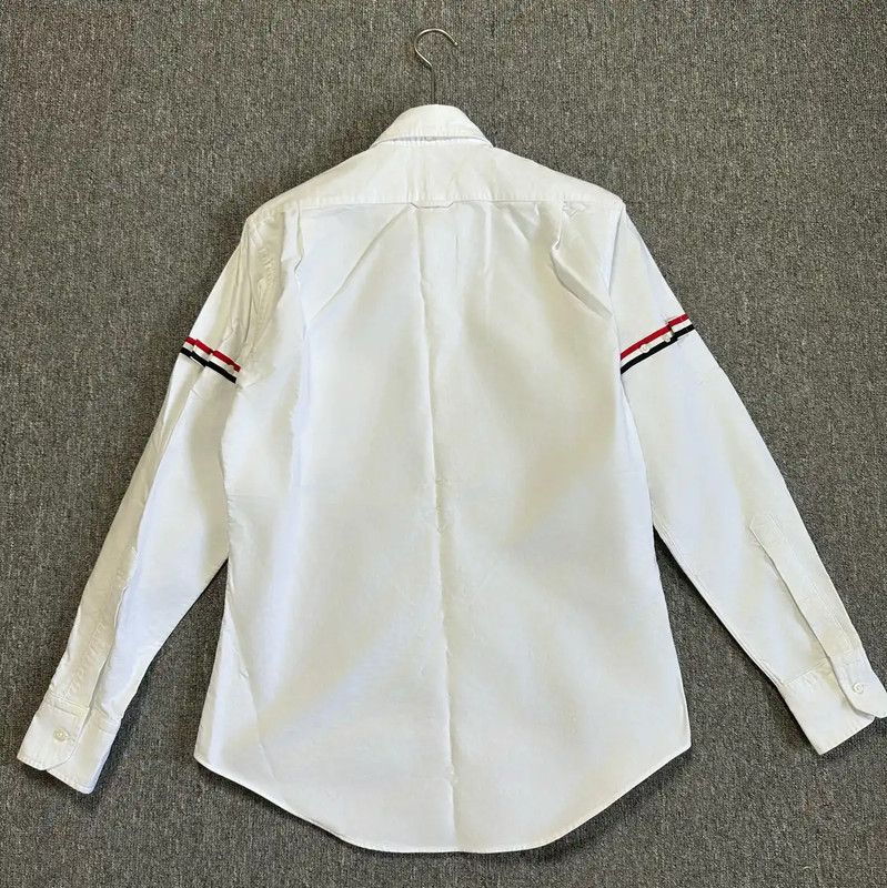 Thom Browne Thom Browne White Long Sleeve Shirt for Men 0089 Size US XXL / EU 58 / 5 - 4 Thumbnail