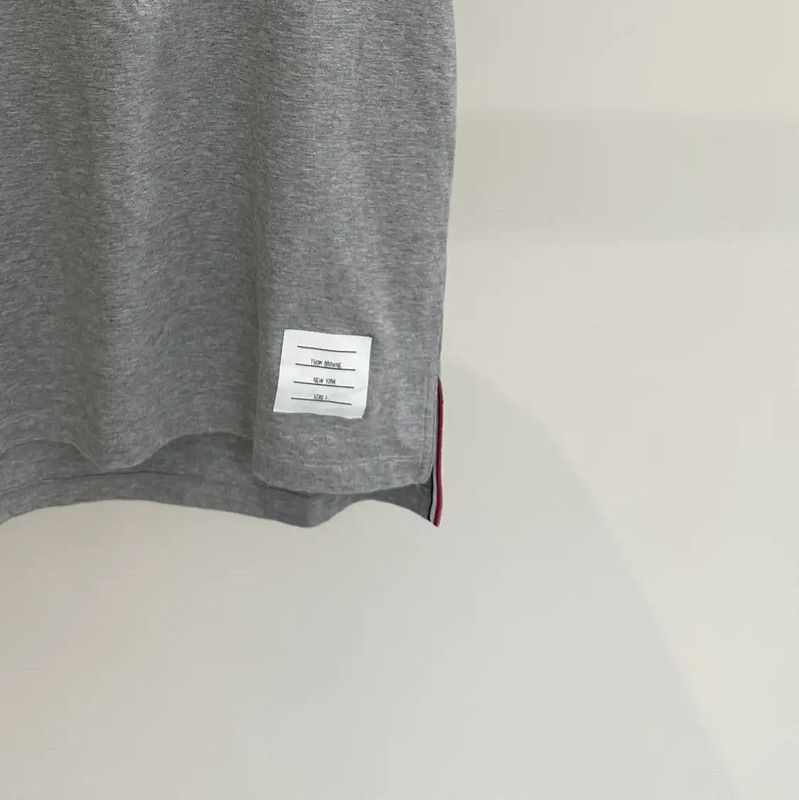 Thom Browne Thom Browne Men's Gray Short Sleeve Polo 0089 Size US S / EU 44-46 / 1 - 3 Thumbnail