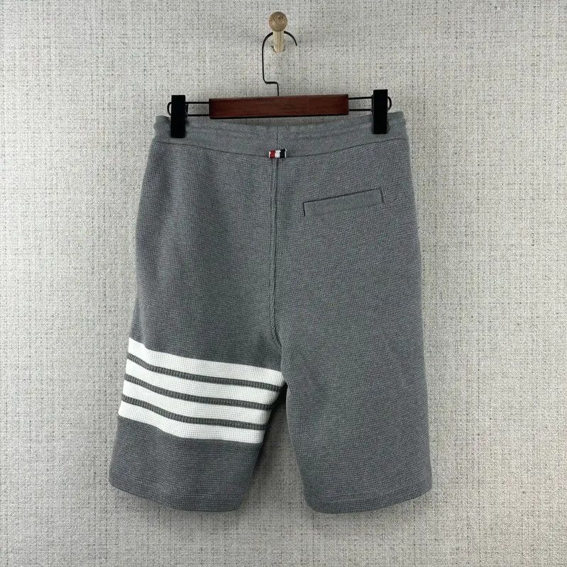 Thom Browne Thom Browne Gray Cotton Striped Shorts 0089 Size US 27 - 3 Thumbnail