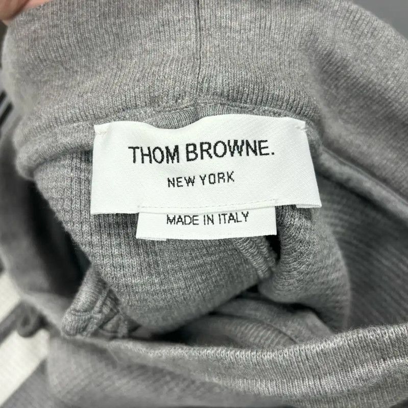 Thom Browne Thom Browne Gray Cotton Striped Shorts 0089 Size US 27 - 4 Thumbnail