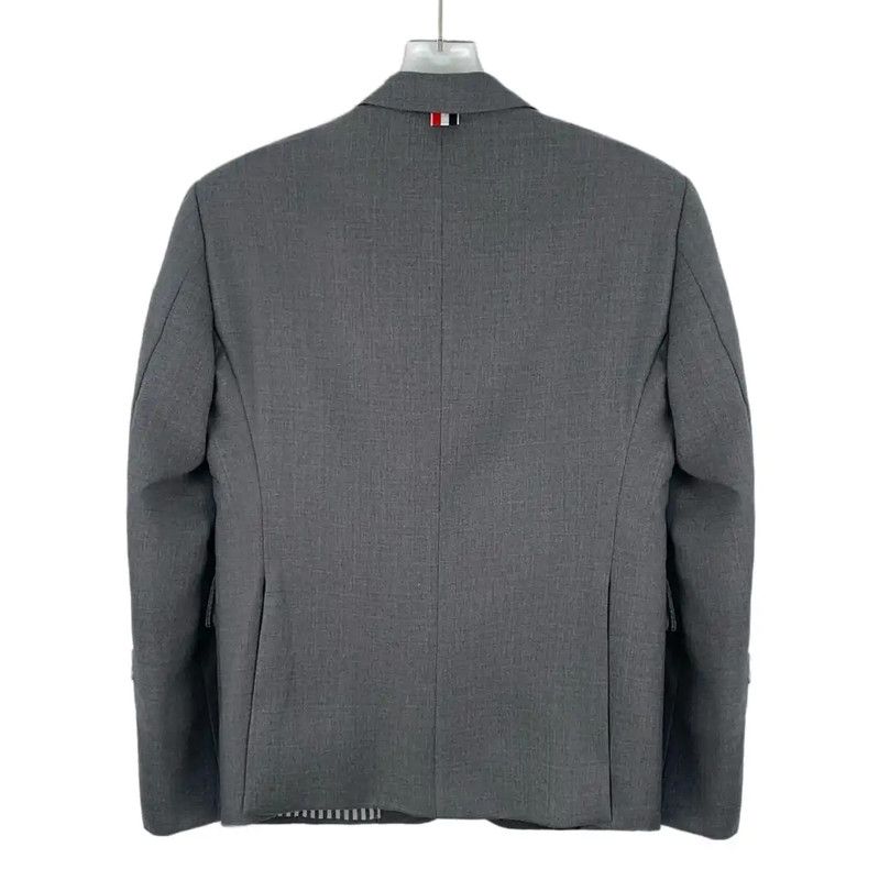Thom Browne Thom Browne Grey Wool Men's Outer Jacket 0089 Size US XS / EU 42 / 0 - 2 Thumbnail
