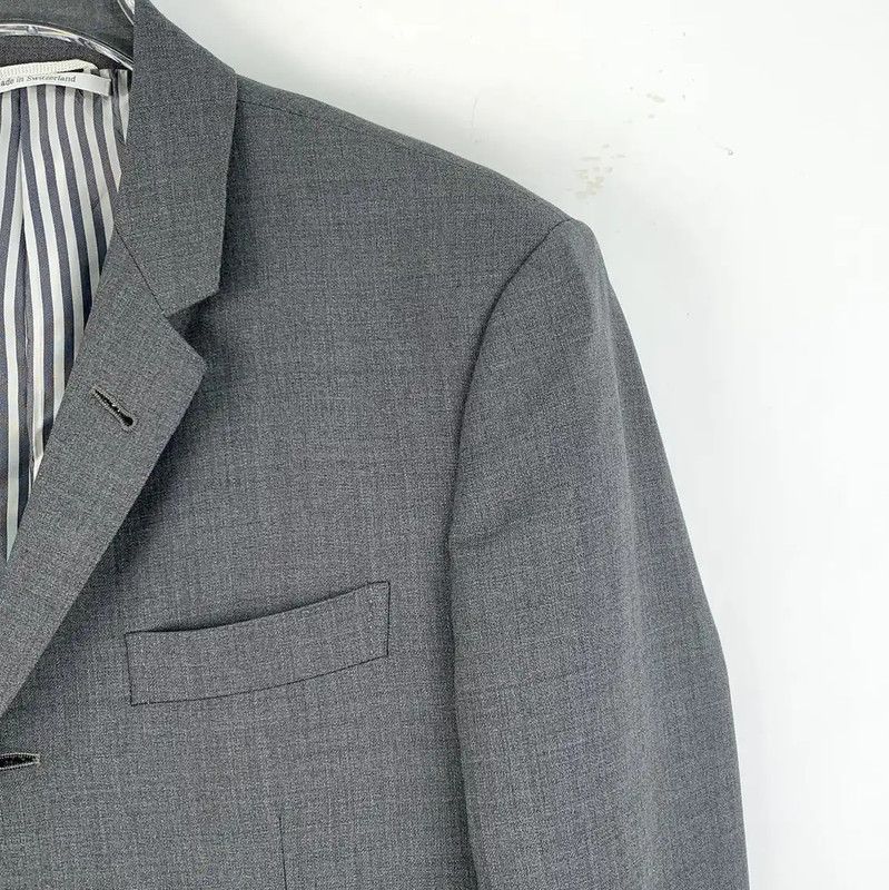 Thom Browne Thom Browne Grey Wool Men's Outer Jacket 0089 Size US XS / EU 42 / 0 - 3 Thumbnail