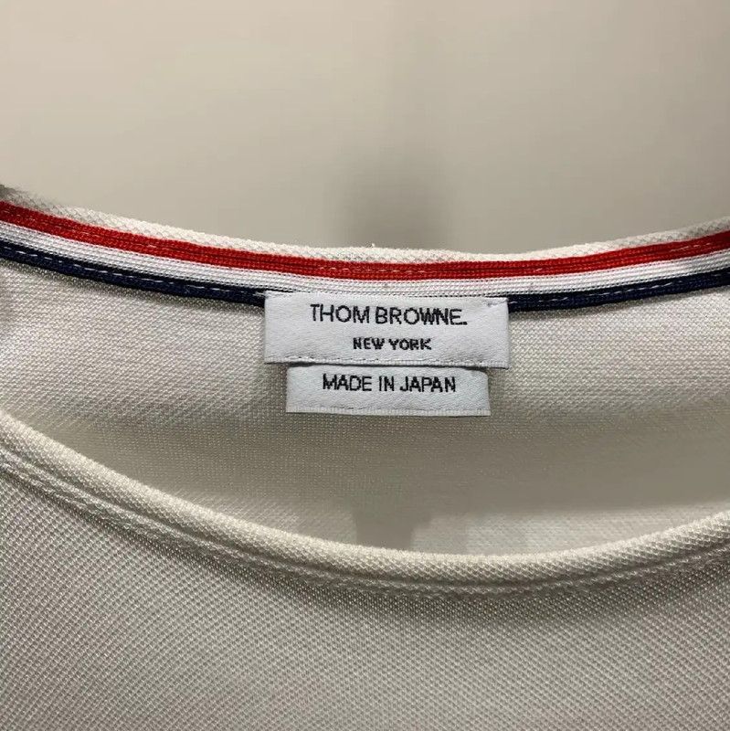 Thom Browne Thom Browne White Cotton Men's T-Shirt 0089 Size US M / EU 48-50 / 2 - 2 Thumbnail