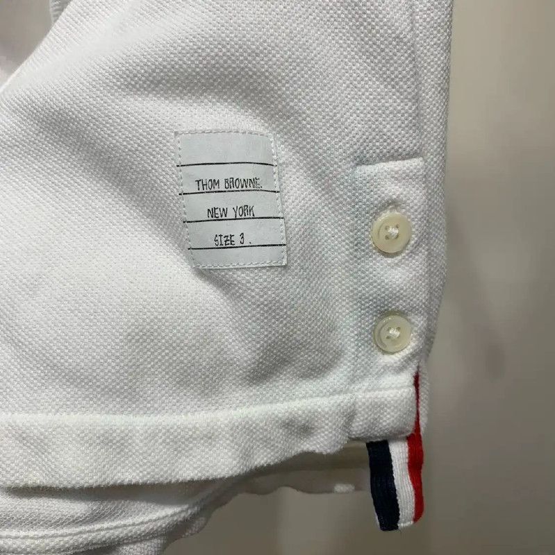 Thom Browne Thom Browne White Cotton Men's T-Shirt 0089 Size US XXL / EU 58 / 5 - 4 Thumbnail
