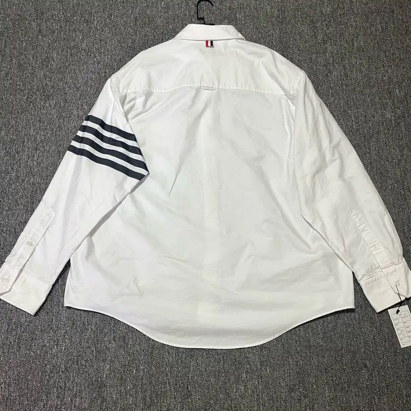 Thom Browne Thom Browne White Cotton Long Sleeve Shirt 0089 Size US XXL / EU 58 / 5 - 2 Thumbnail