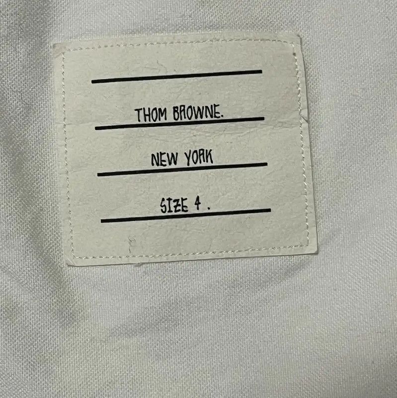 Thom Browne Thom Browne White Cotton Long Sleeve Shirt 0089 Size US XXL / EU 58 / 5 - 5 Thumbnail