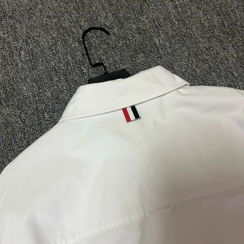 Thom Browne Thom Browne White Cotton Long Sleeve Shirt 0089 Size US XXL / EU 58 / 5 - 8 Thumbnail