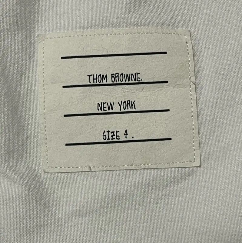 Thom Browne Thom Browne White Cotton Long Sleeve Shirt 0089 Size US XXL / EU 58 / 5 - 4 Thumbnail