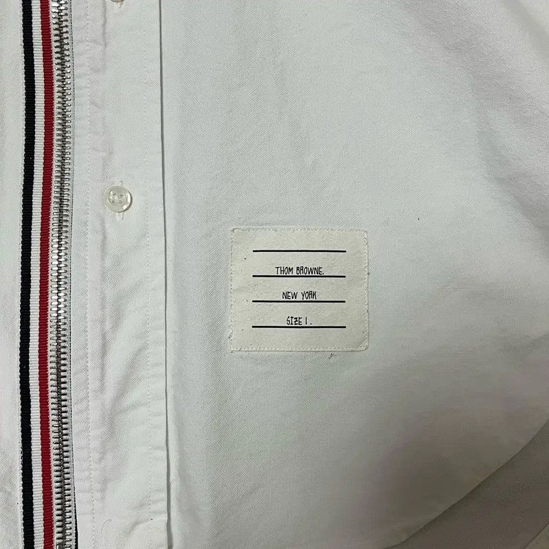 Thom Browne Thom Browne Men's White Hoodie Button-Up Shirt 0089 Size US M / EU 48-50 / 2 - 6 Thumbnail