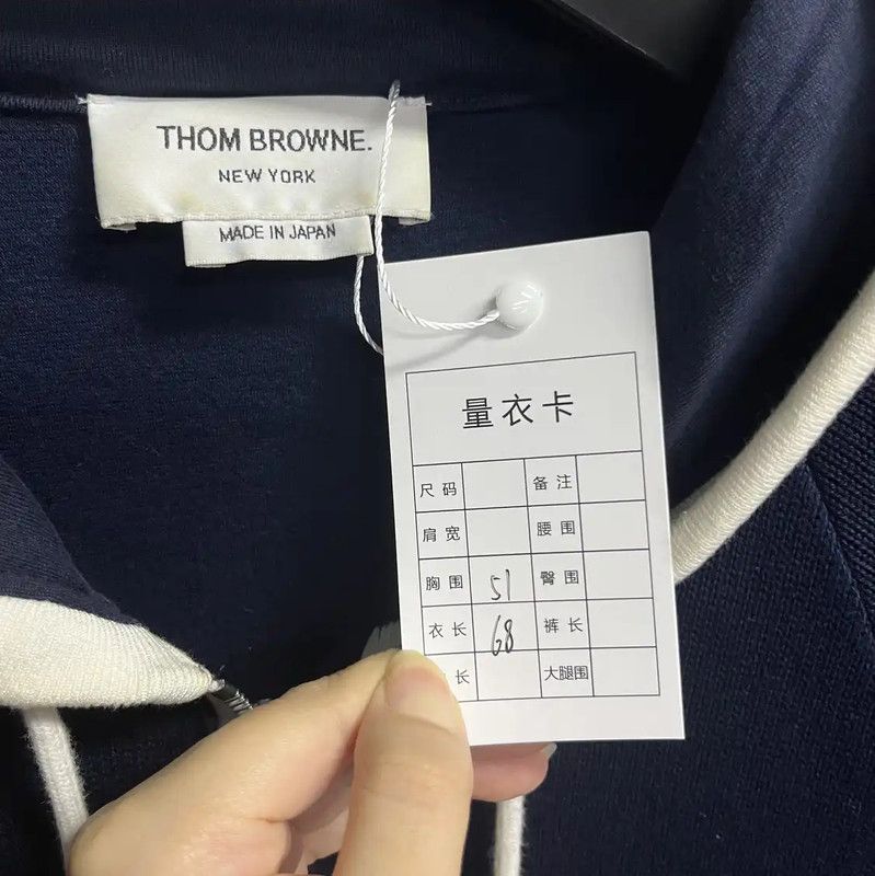 Thom Browne Thom Browne Blue Cotton Men's Hoodie 0089 Size US M / EU 48-50 / 2 - 3 Thumbnail