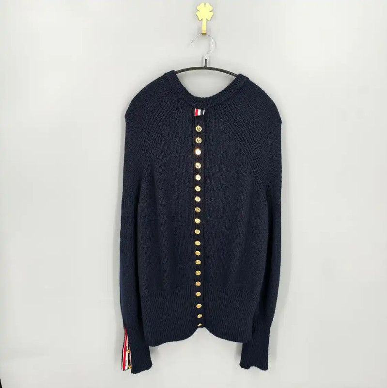 Thom Browne Thom Browne Navy Blue Crewneck Sweater for Men 0089 Size US S / EU 44-46 / 1 - 2 Thumbnail