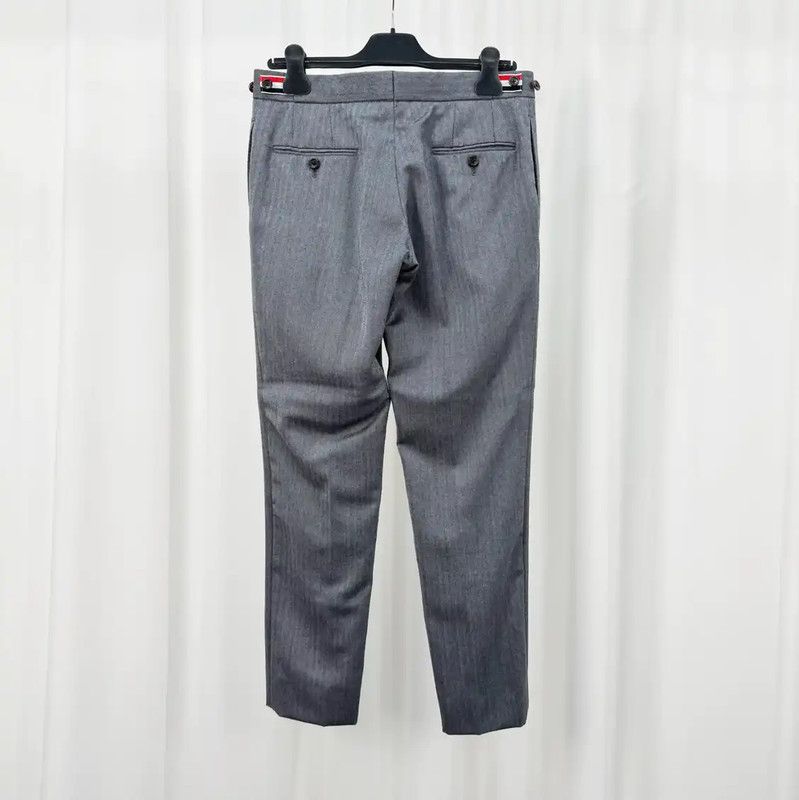 Thom Browne Thom Browne Men's Gray Wool Striped Pants 0089 Size US 28 / EU 44 - 2 Thumbnail